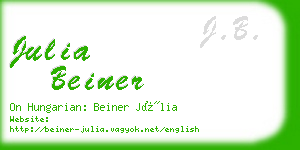 julia beiner business card